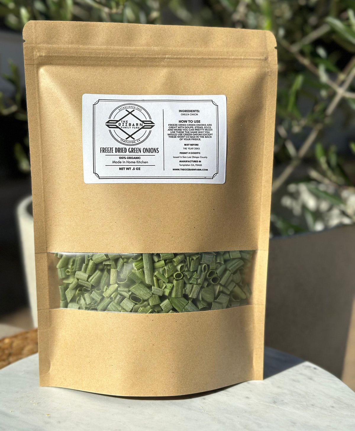 Freeze Dried Green Onions – The OzzBarn Family Farm